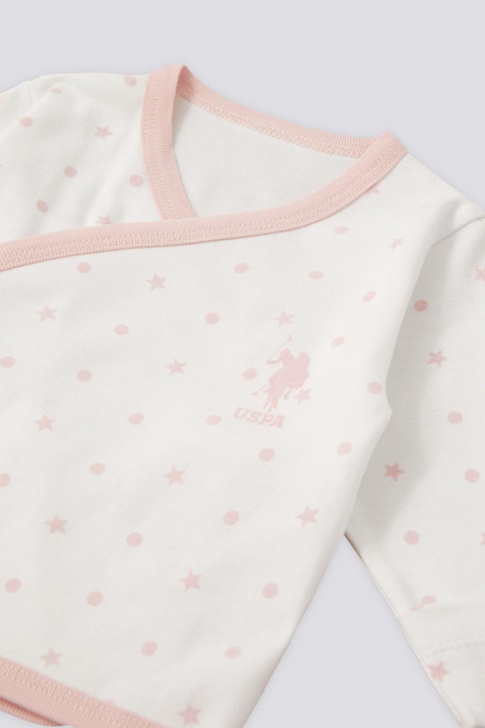 U.S. Polo Assn. bijeli set za bebe s uzorkom konjića-[SKU]