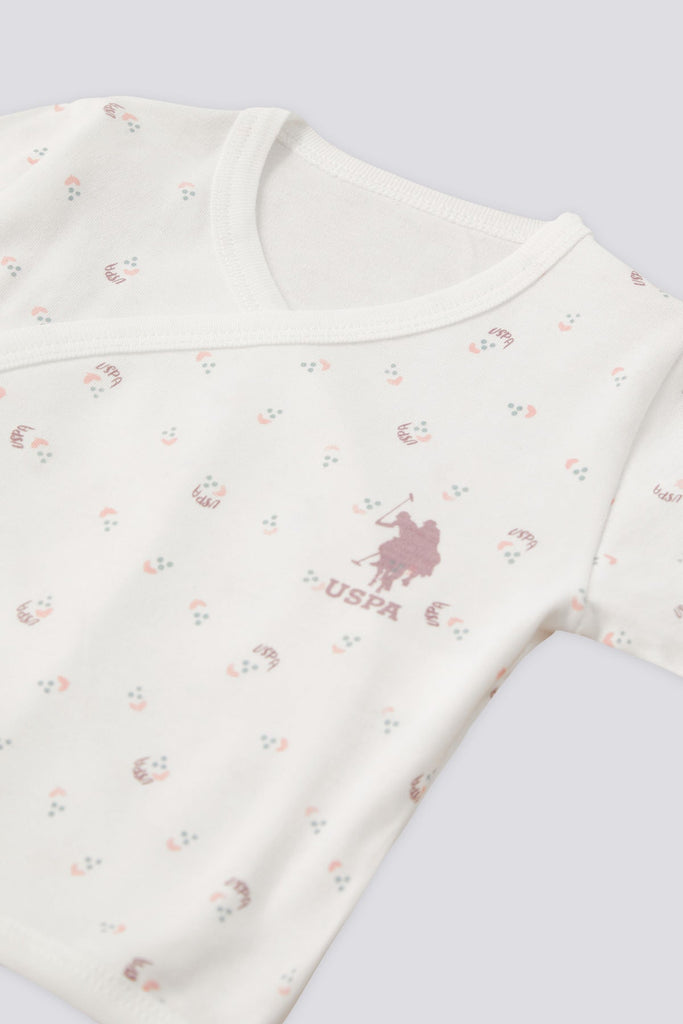 U.S. Polo Assn. bijeli set za bebe s konjićima-[SKU]