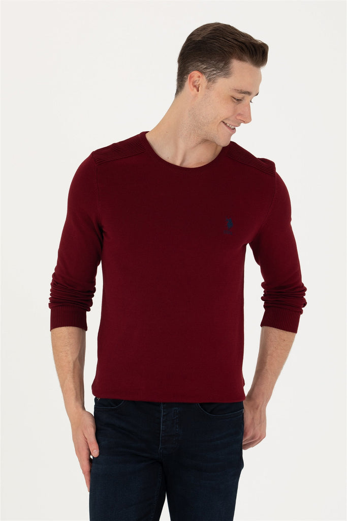 U.S. Polo Assn. bordo muški džemper s raglan rukavima