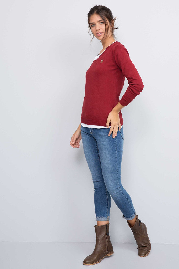 U.S. Polo Assn. bordo ženski džemper (494280VR014) 1