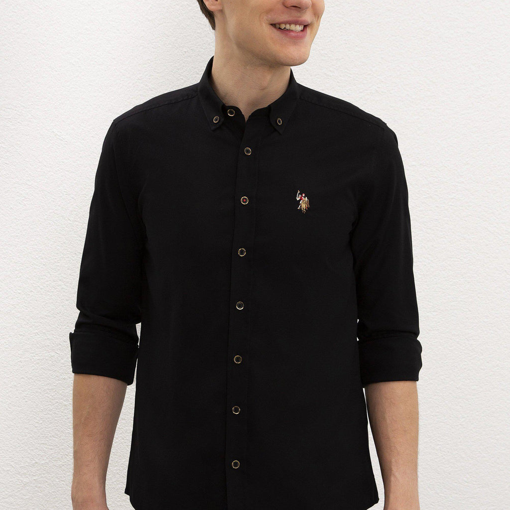 U.S. Polo Assn. crna muška košulja (980673VR046) 1
