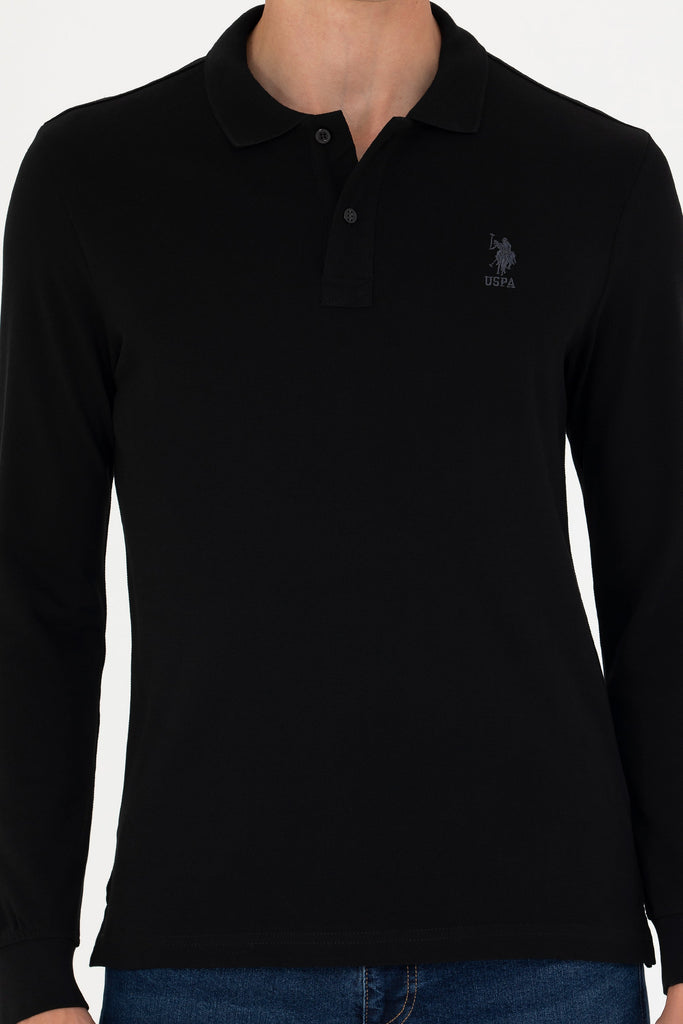 U.S. Polo Assn. crna muška majica sa dugim rukavima