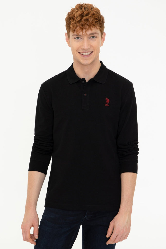 U.S. Polo Assn. crna muška polo majica (1268358VR046) 1