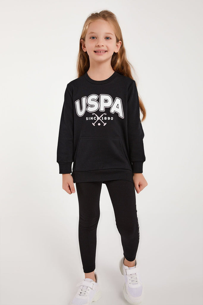 U.S. Polo Assn. crna trenerka za djevojčice (US1236-4-Black) 5