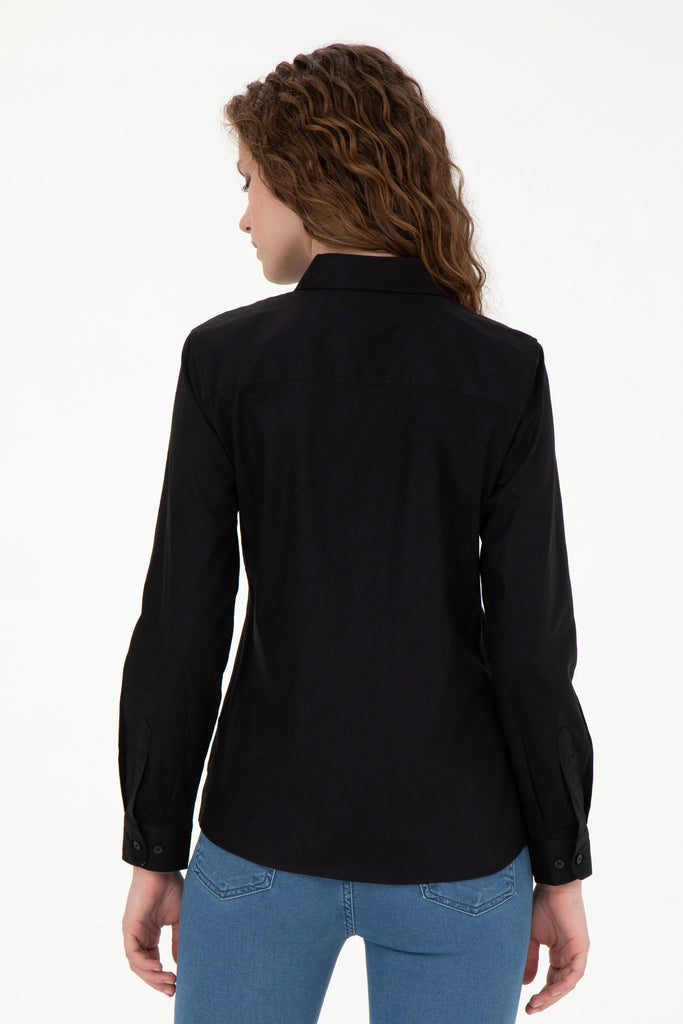 U.S. Polo Assn. crna ženska košulja sa dugim rukavima