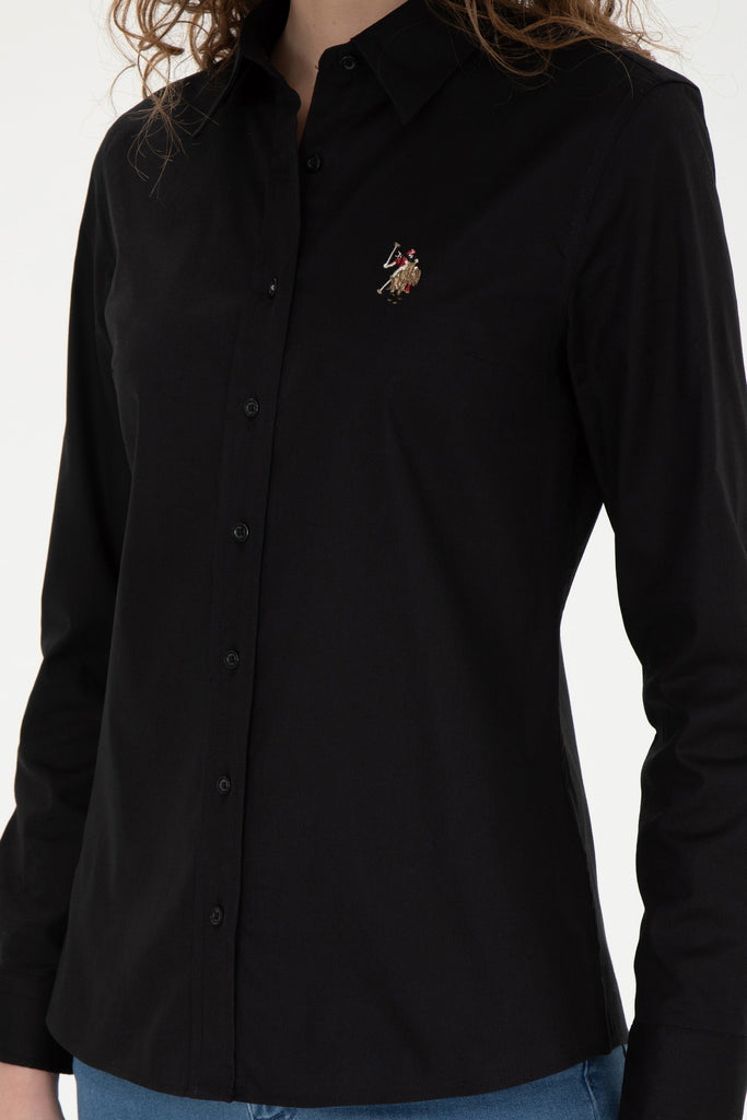 U.S. Polo Assn. crna ženska košulja sa dugim rukavima