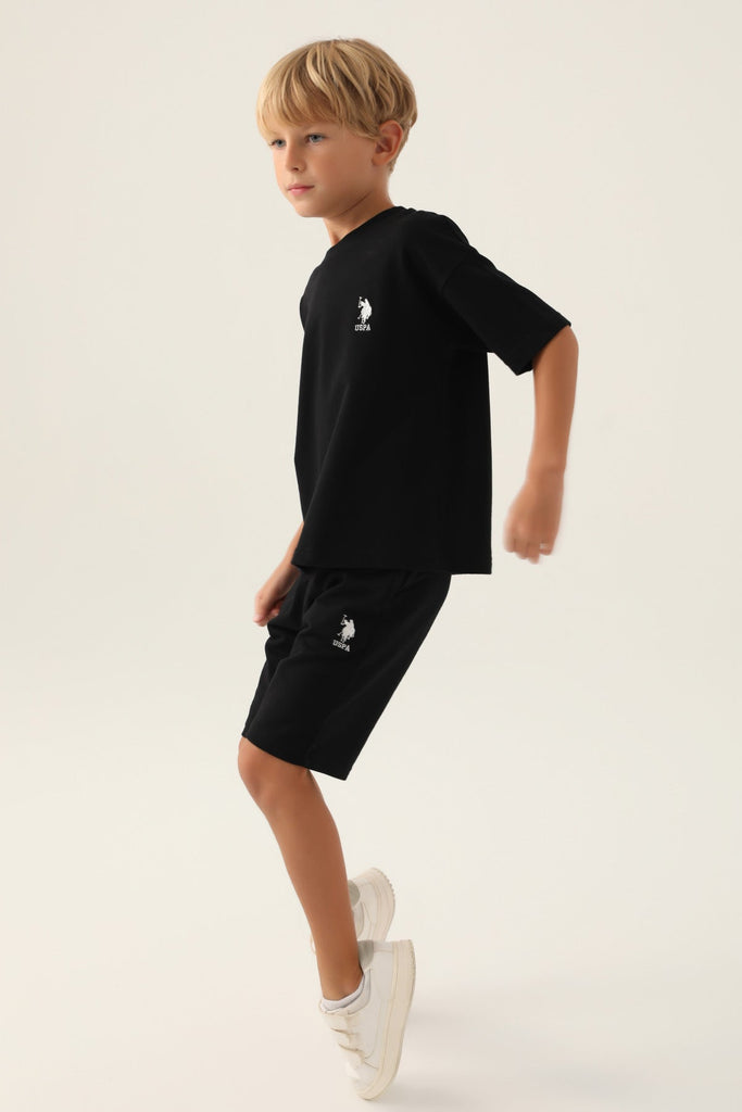 U.S. Polo Assn. crni sportski komplet za dječake-[SKU]