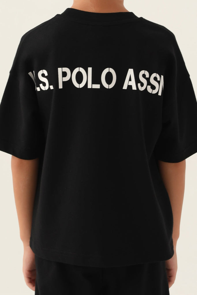 U.S. Polo Assn. crni sportski komplet za dječake-[SKU]