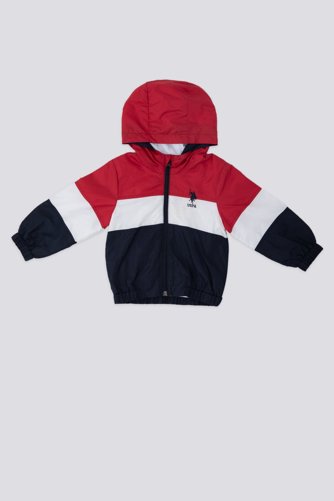U.S. Polo Assn. crvena jakna sa kapuljačom za bebe
