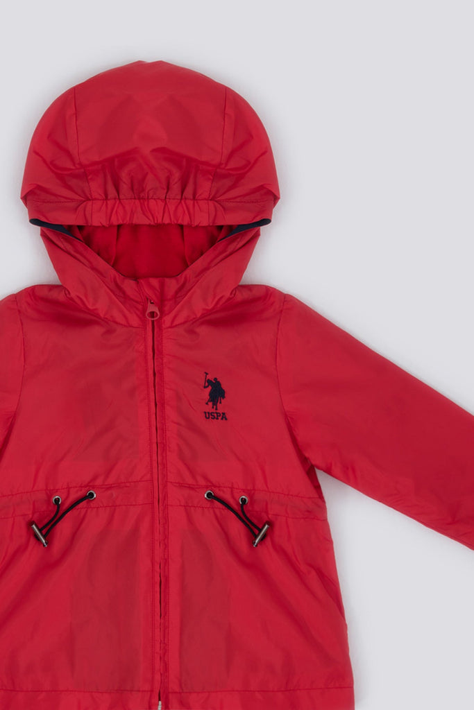 U.S. Polo Assn. crvena jakna za bebe s kapuljačom