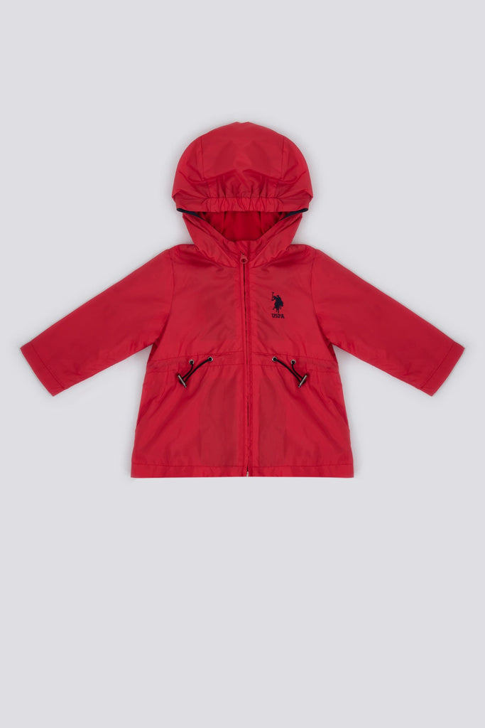 U.S. Polo Assn. crvena jakna za bebe s kapuljačom