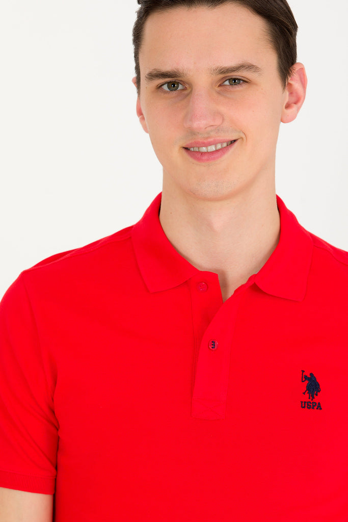 U.S. Polo Assn. crvena muška majica kontrastnog detalja