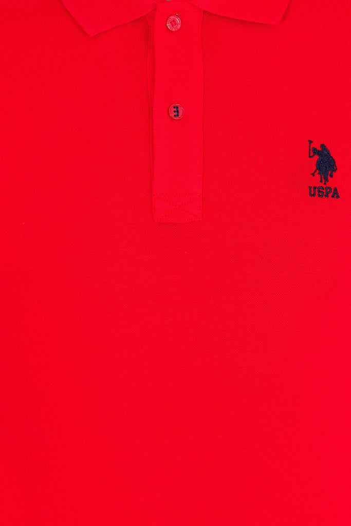 U.S. Polo Assn. crvena muška majica kontrastnog detalja