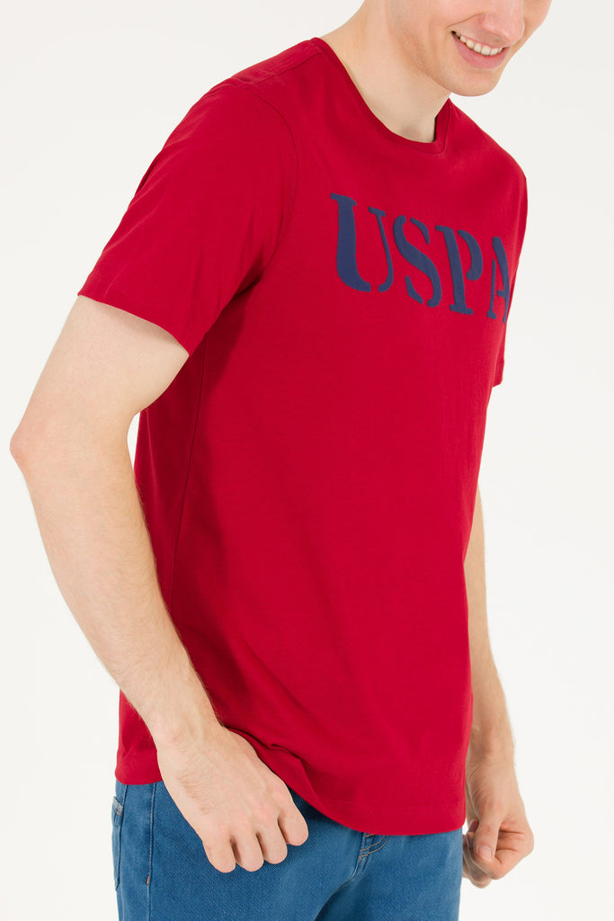 U.S. Polo Assn. crvena muška majica s velikim natpisom