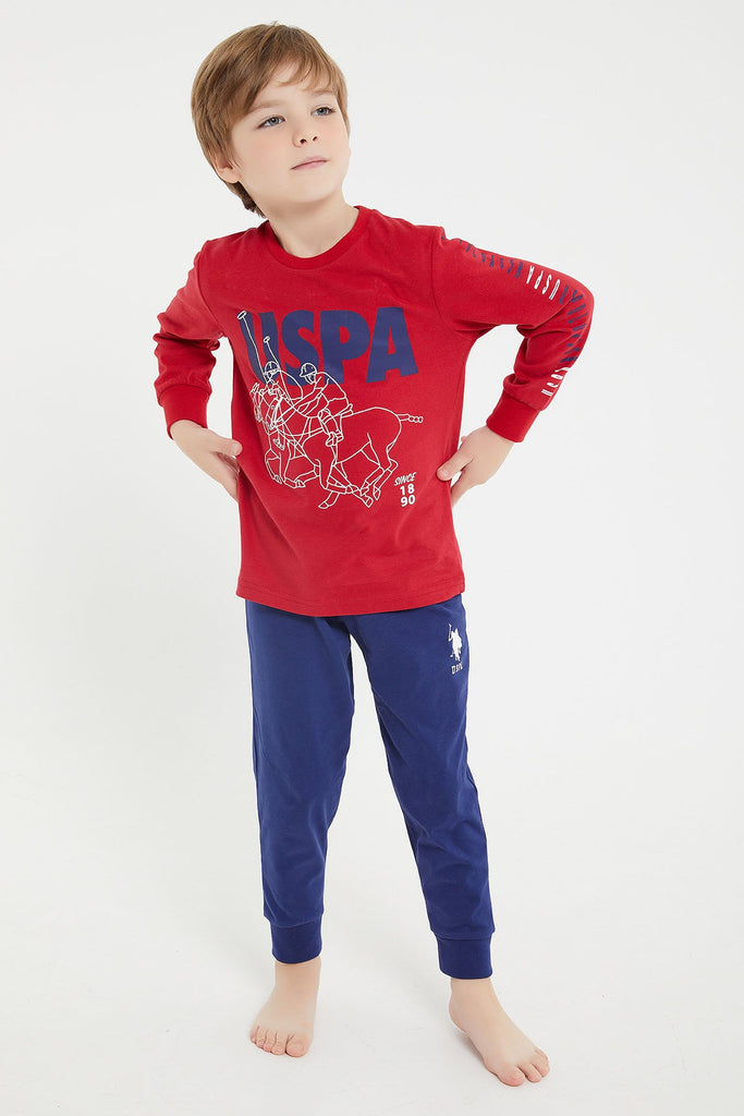 U.S. Polo Assn. crvena pidžama za dječake (US1150-4-Red) 5