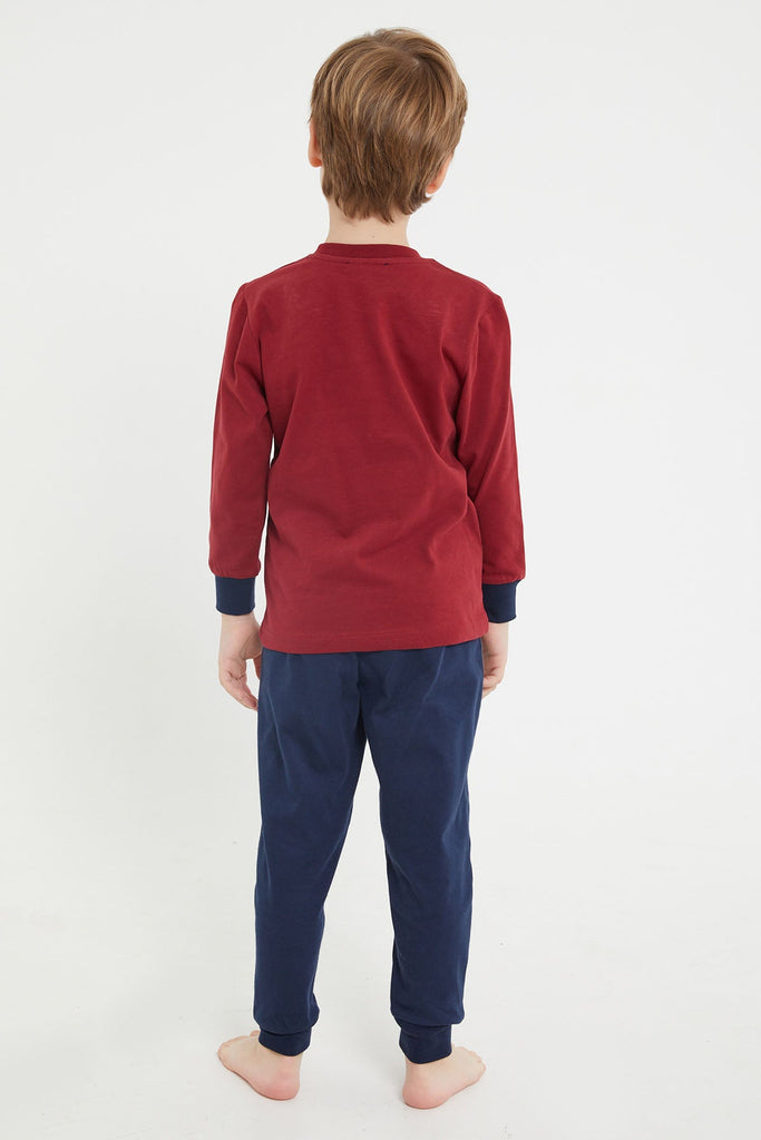 U.S. Polo Assn. crvena pidžama za dječake (US1162-4-Claret Red) 2
