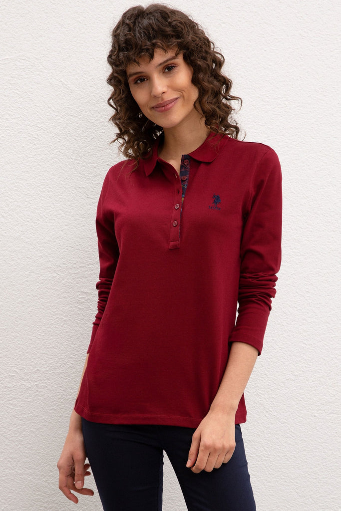 U.S. Polo Assn. crvena ženska polo majica (815828VR177) 1