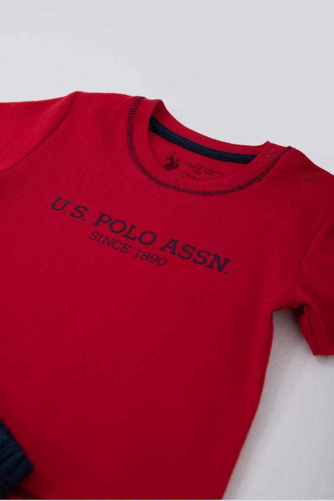 U.S. Polo Assn. crveni kombinezon za bebe (USB1067-RED) 3