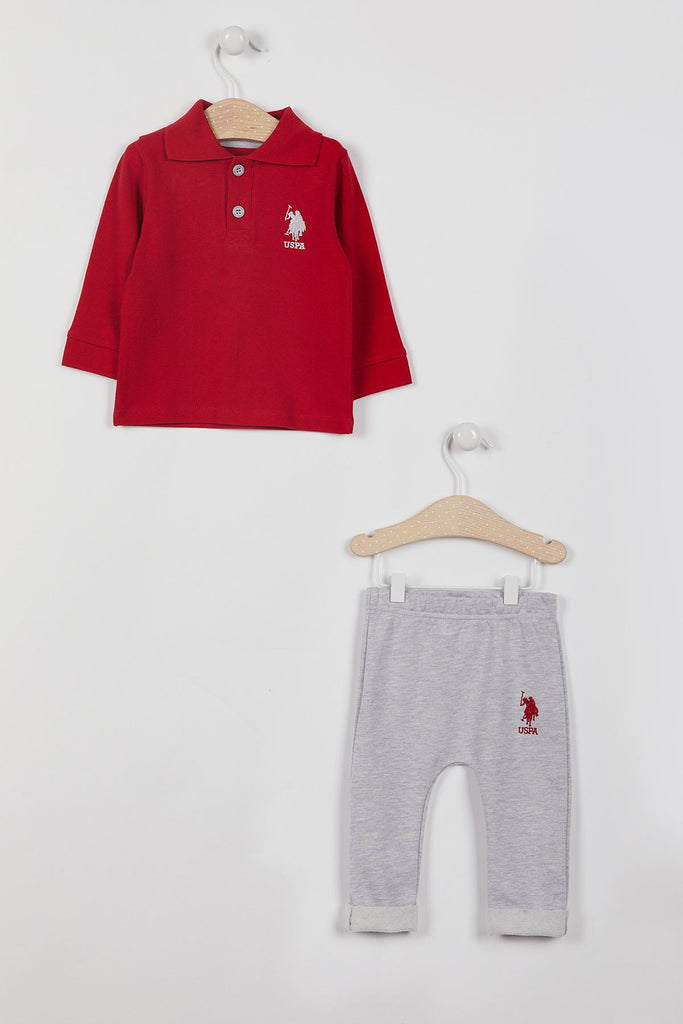 U.S. Polo Assn. crveni komplet za bebe (USB852-Red) 1