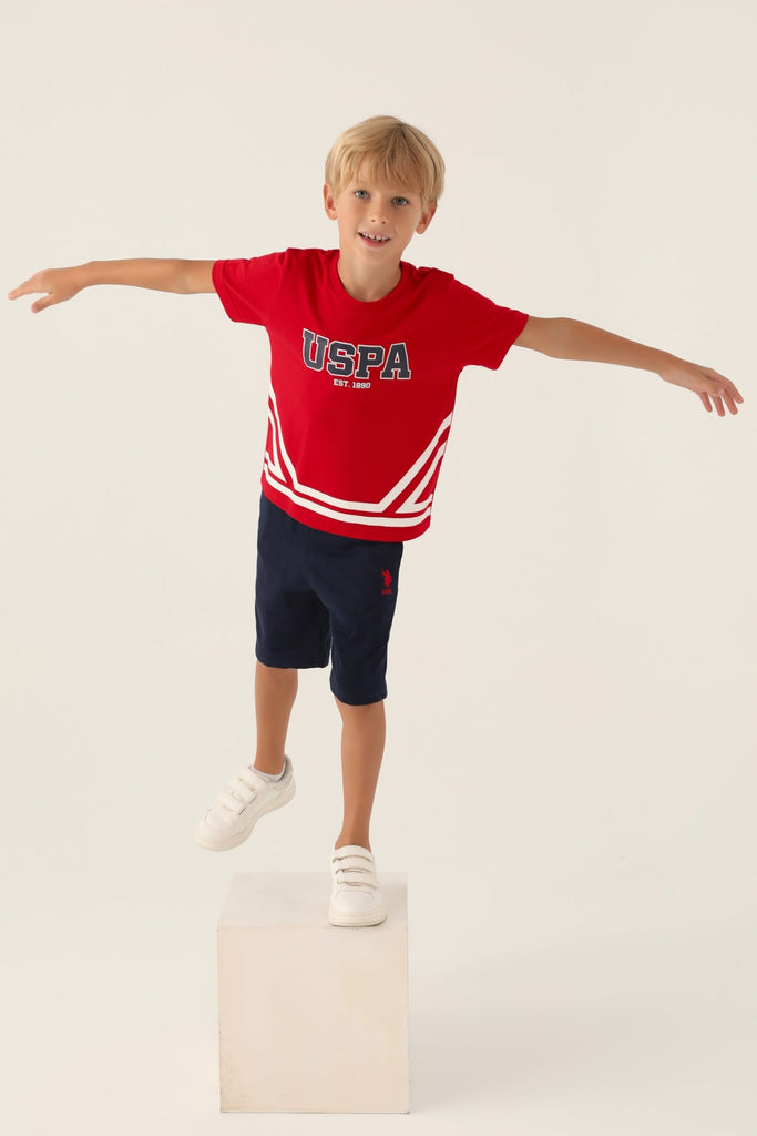 U.S. Polo Assn. SPORTY crveni komplet za dječake-[SKU]