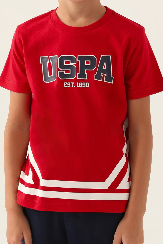 U.S. Polo Assn. SPORTY crveni komplet za dječake-[SKU]