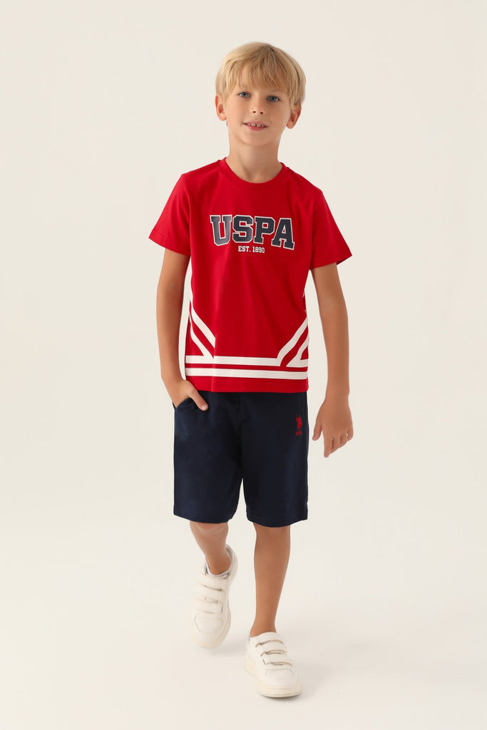 U.S. Polo Assn. SPORTY crveni komplet za dječake-[SKU]
