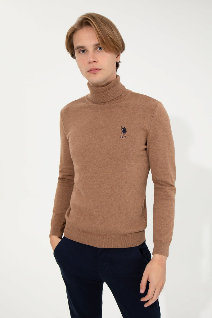 U.S. Polo Assn. kamel muška rolka sa visokim ovratnikom-[SKU]