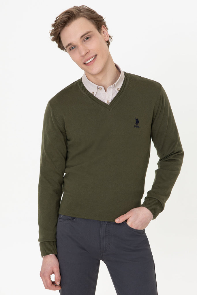 U.S. Polo Assn. khaki zeleni muški džemper (1260040VR027) 3