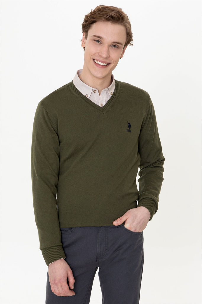 U.S. Polo Assn. khaki zeleni muški džemper (1260040VR027) 1