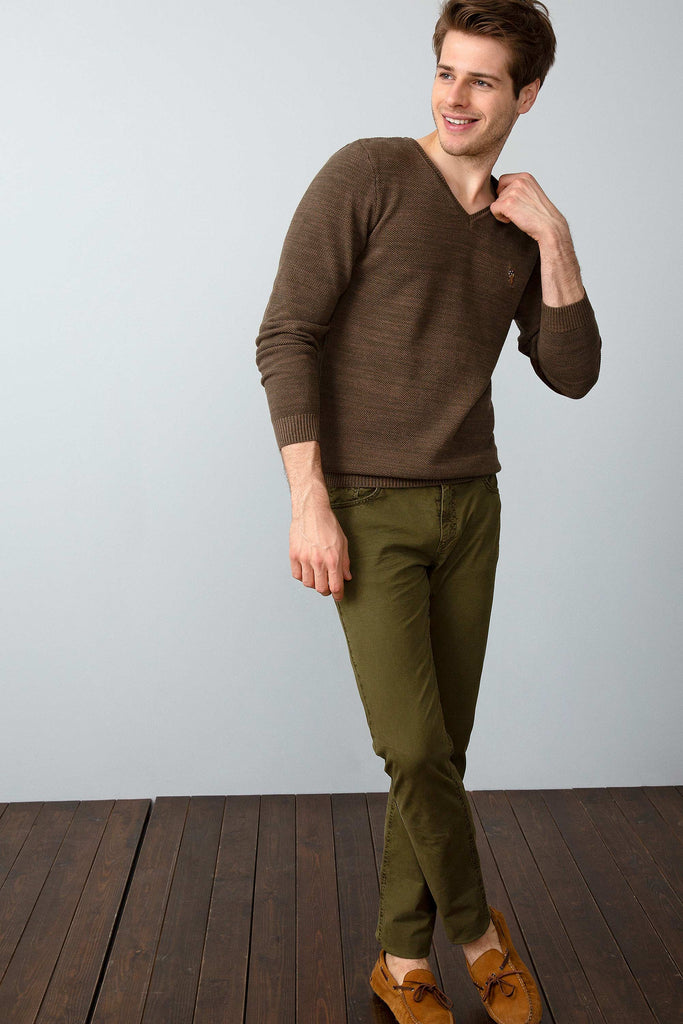 U.S. Polo Assn. khaki zeleni muški džemper (648833VR027) 3