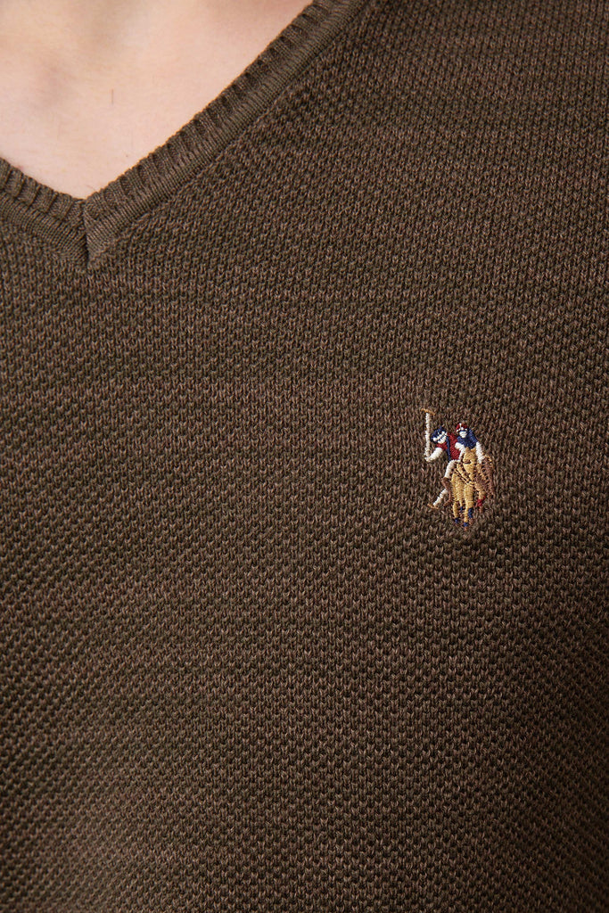 U.S. Polo Assn. khaki zeleni muški džemper (648833VR027) 4