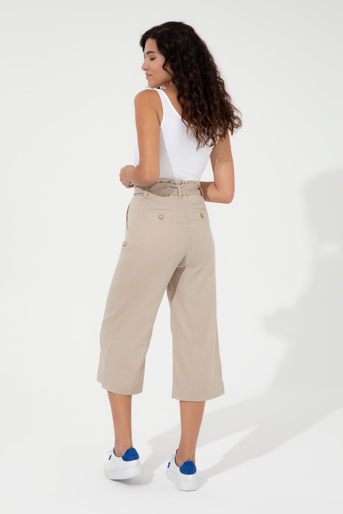 U.S. Polo Assn. khaki ženske pantalone sa pojasom