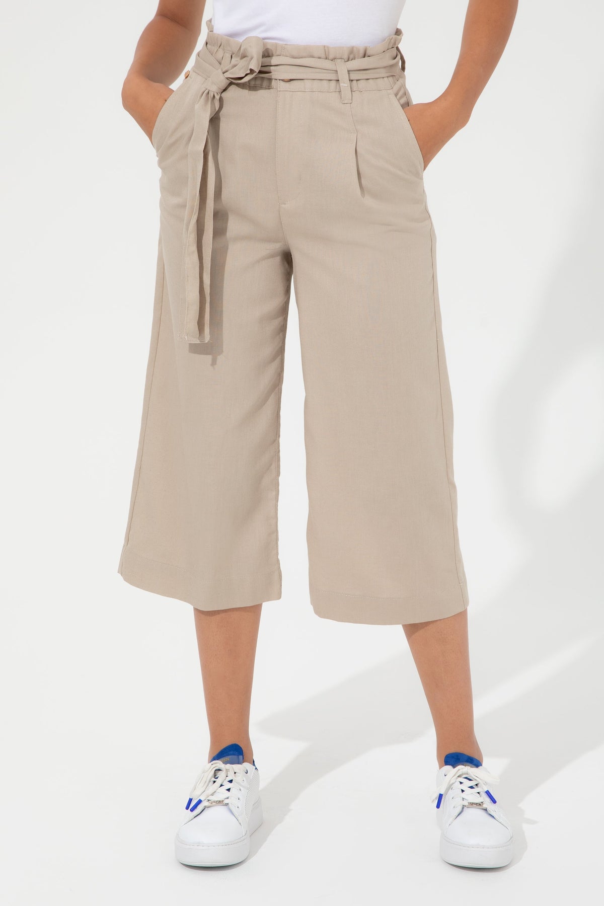 U.S. Polo Assn. khaki ženske pantalone sa pojasom