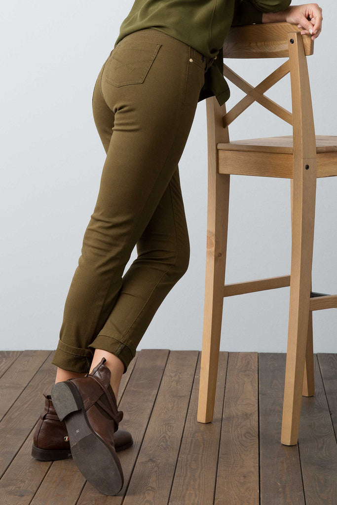 U.S. Polo Assn. khaki zelene ženske pantalone (506438VR111) 2