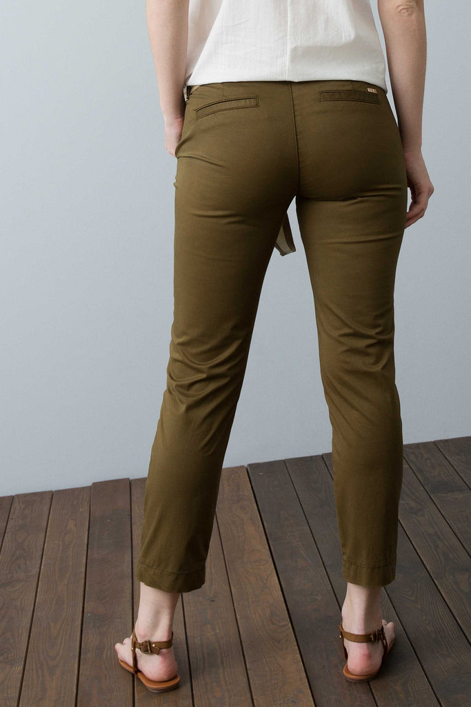 U.S. Polo Assn. khaki zelene ženske pantalone (595345VR111) 2