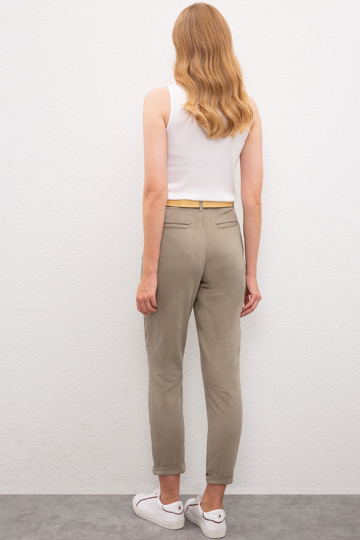 U.S. Polo Assn. khaki ženske pantalone sa kaišem