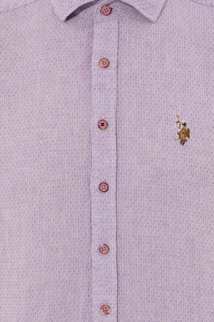 U.S. Polo Assn. ljubičasta muška košulja teksturna