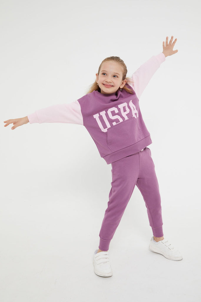 U.S. Polo Assn. ljubičasta trenerka za djevojčice (US1202-4-Lilac) 3