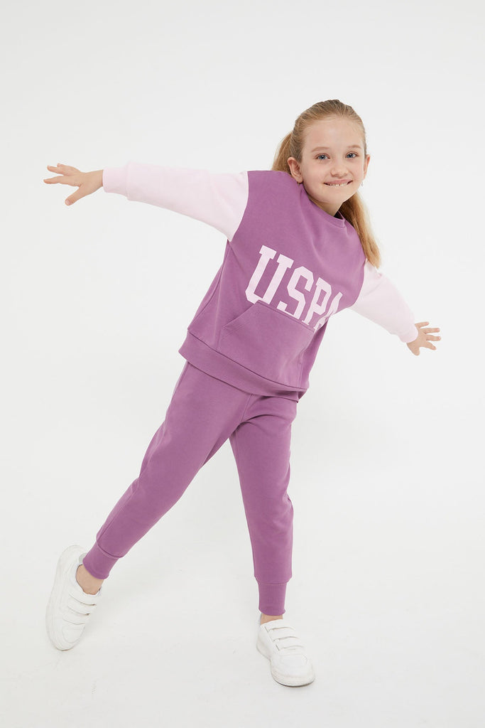 U.S. Polo Assn. ljubičasta trenerka za djevojčice (US1202-4-Lilac) 5