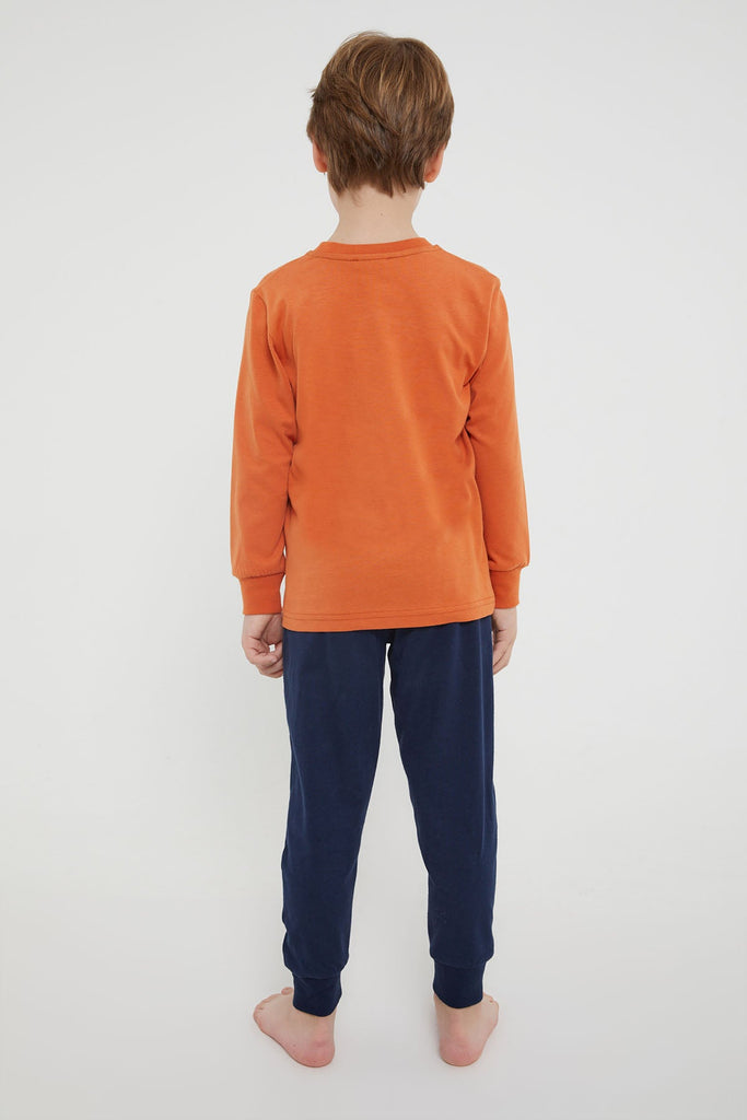 U.S. Polo Assn. narandžasta pidžama za dječake (US1121-4-Apricot) 2