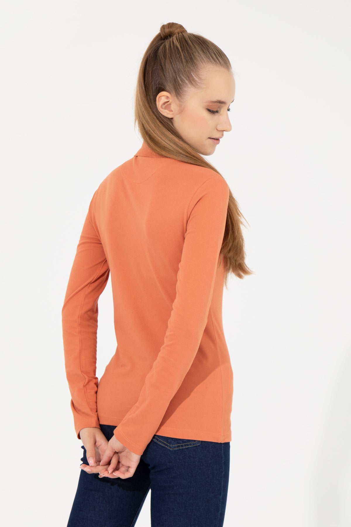 U.S. Polo Assn. BASIC narandžasta ženska polo majica