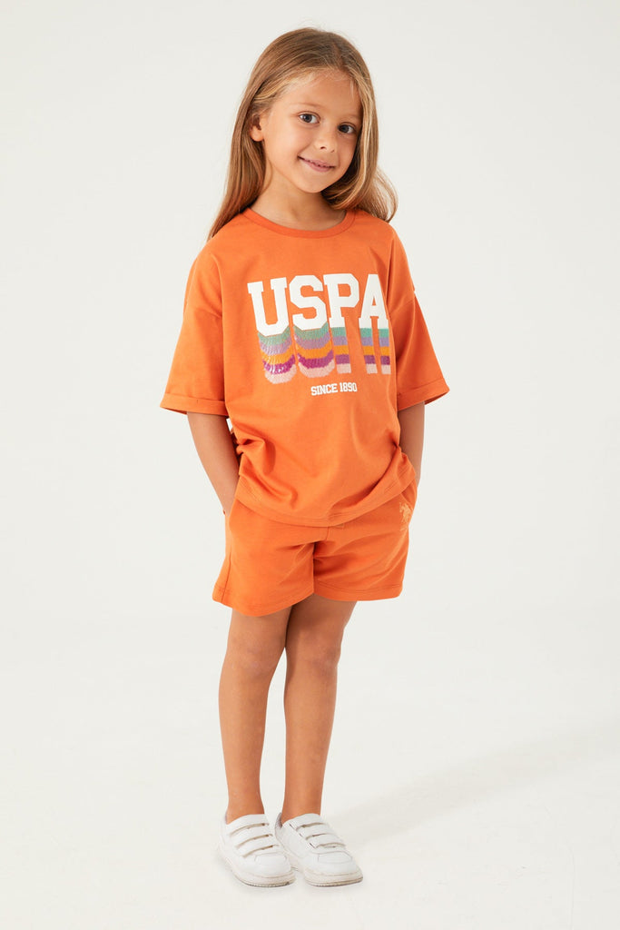 U.S. Polo Assn. narandžasti komplet za djevojčice (US1405-G-PEACH) 4