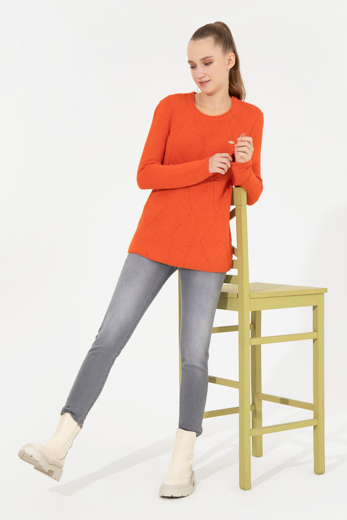 U.S. Polo Assn. narandžasti ženski džemper (1255506VR204) 6
