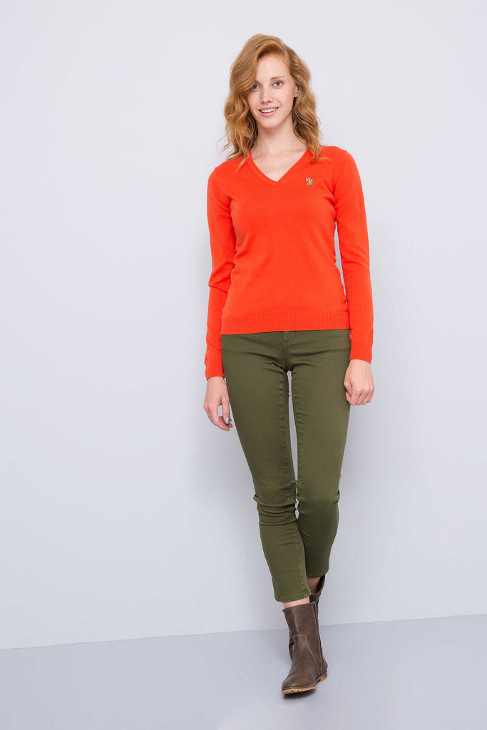 U.S. Polo Assn. narandžasti ženski džemper (494280VR039) 3