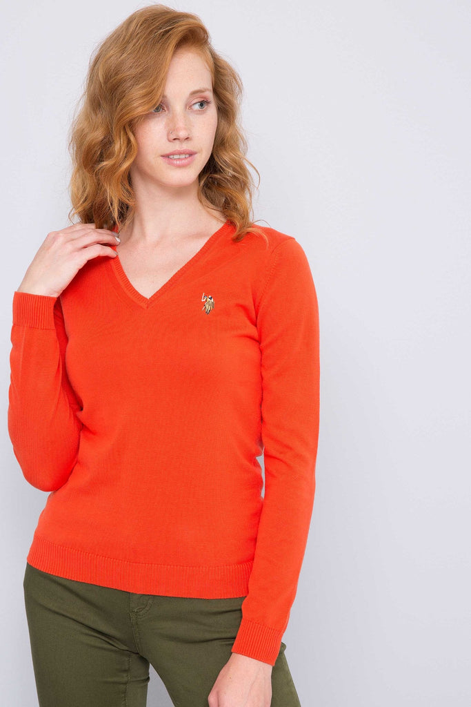 U.S. Polo Assn. narandžasti ženski džemper (494280VR039) 1
