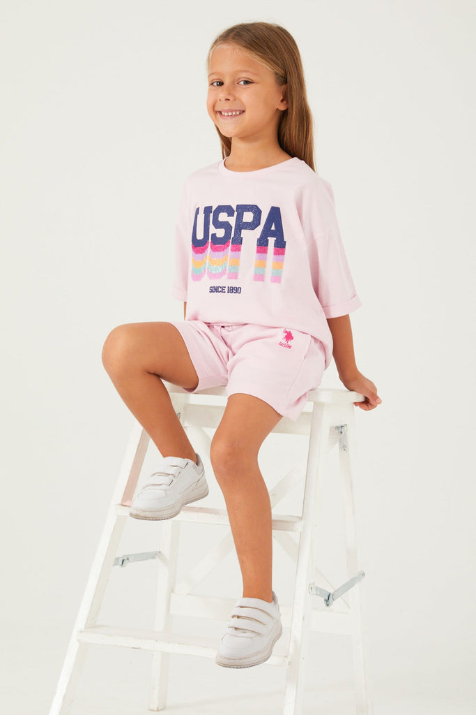 U.S. Polo Assn. pink komplet za djevojčice (US1405-4-POWDER PINK) 1