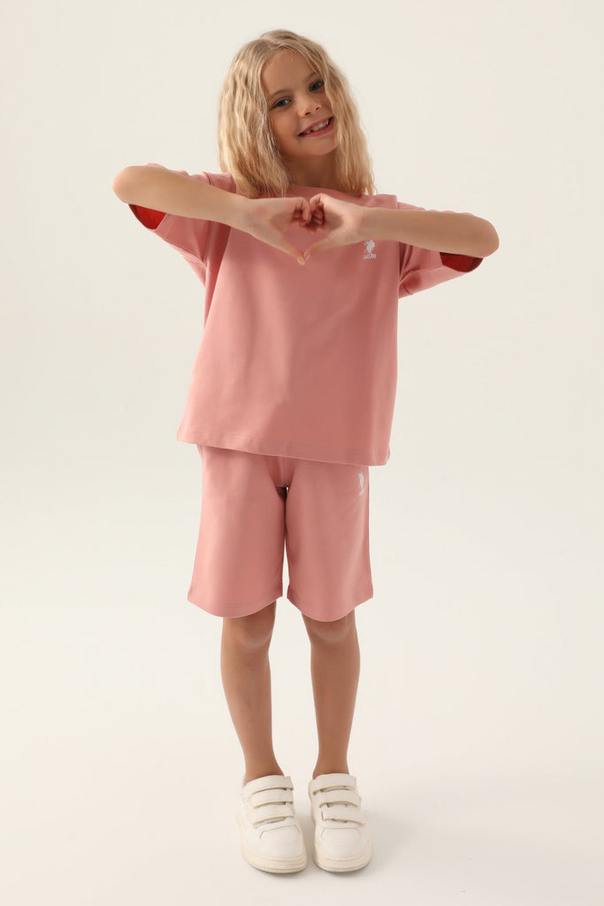 U.S. Polo Assn. pink sportski komplet za djevojčice-[SKU]