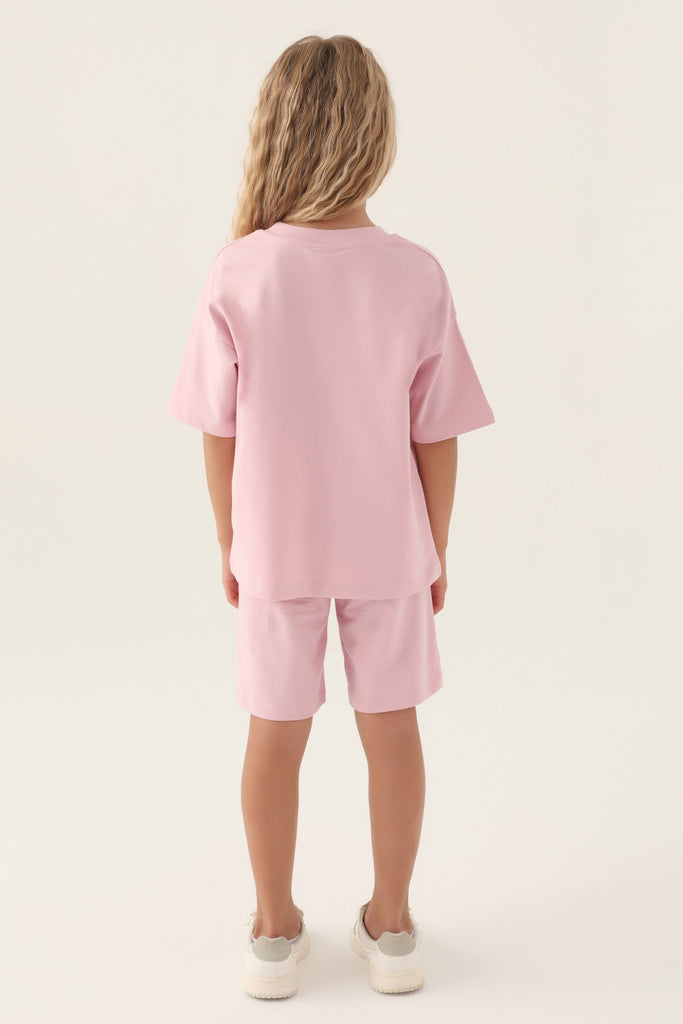 U.S. Polo Assn. pink komplet za djevojčice kratkih hlača-[SKU]