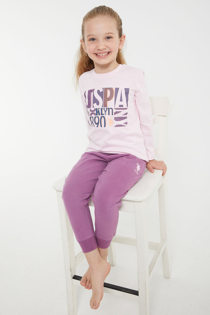U.S. Polo Assn. pink pidžama za djevojčice (US1203-4-Pink) 4