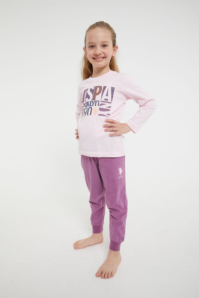 U.S. Polo Assn. pink pidžama za djevojčice (US1203-4-Pink) 1